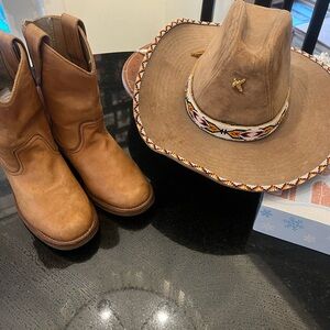 Tan Leather Western Boots for Women